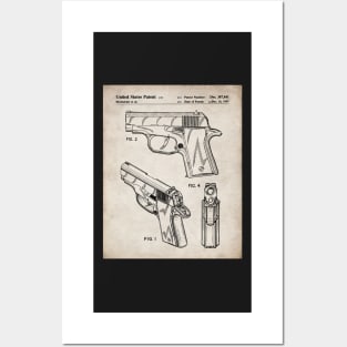 Sig Sauer Pistol Patent - Firearm Enthusiast Gun Lover Art - Antique Posters and Art